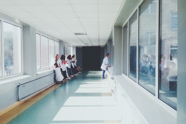 clinic-doctors-glass-127873 stock-photo-students-hallway