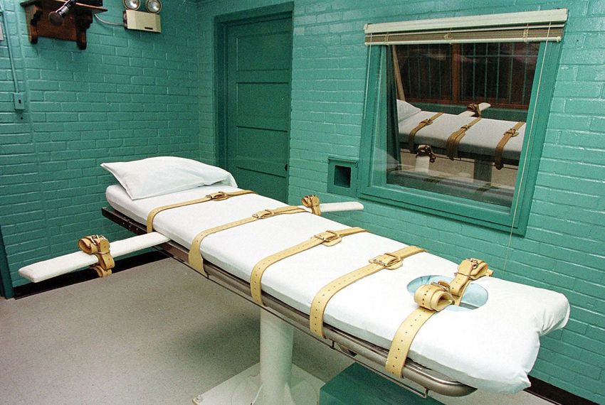 Execution chamber stock photo