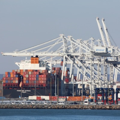 cargo ship at seaport