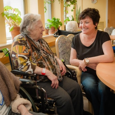 women having spiritual care discussion
