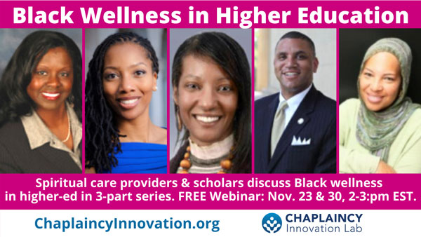 Black wellness in higher ed webinar top