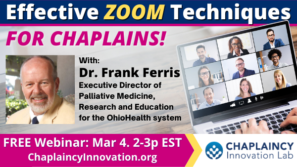Frank Ferris chaplains webinar on effective zoom