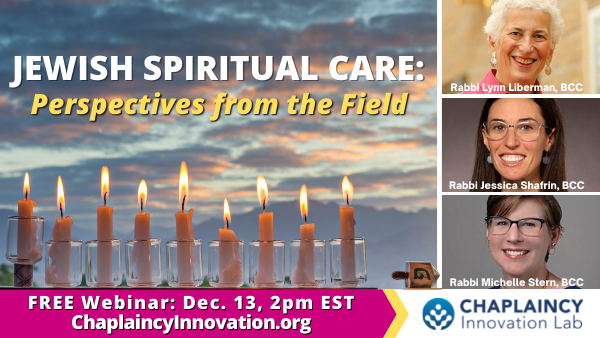 Jewish Spiritual Care webinar