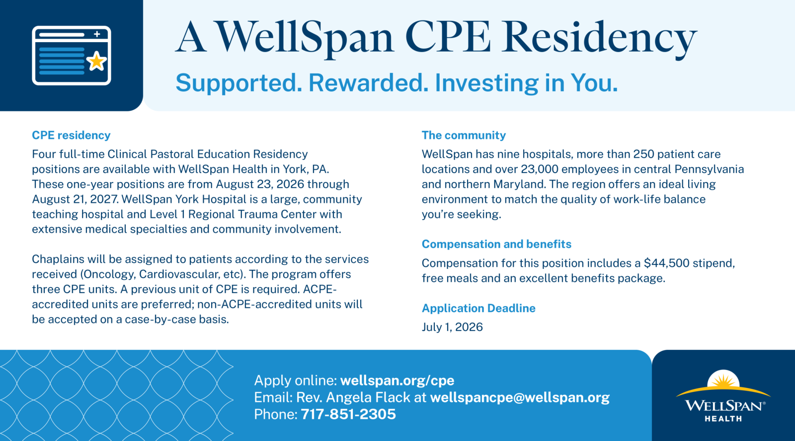 Image for WellSpan CPE residency Image for WellSpan CPE residency